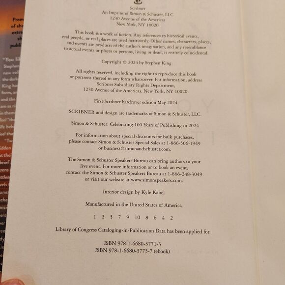 Stephen King You Like It Darker Hardcover 1st Scribner Hardcover Edition 2024 - Picture 3 of 5